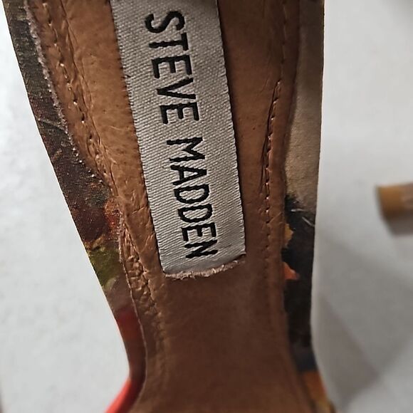 Steve Madden Stecy Coral floral heels size 5.5 - Picture 10 of 11